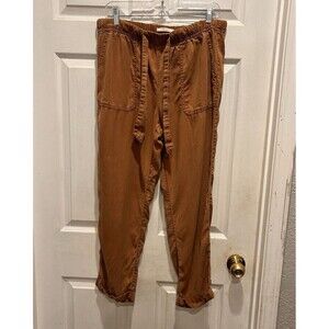 Cynthia Rowley Tan Clay Jogger Pants Women's size‎ Large 100% Lyocell Beach